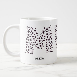 Caneca De Café Grande Mamãe Nome de Crianças Modernas Mamãe 
