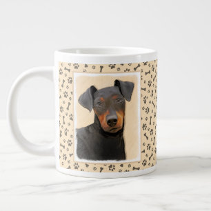 Caneca De Café Grande Manchester Terrier Pintura Original