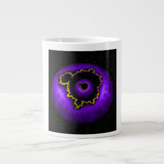 Caneca De Café Grande Mandelbrot Roxo Em Um Mandelbrot