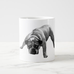 Caneca De Café Grande Manhã Com Um Cachorro Vigoroso