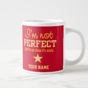 Caneca De Café Grande Mantas personalizadas não perfeitas