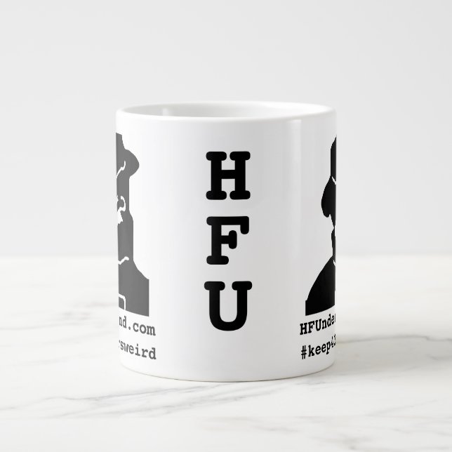 Caneca De Café Grande Mantenha 43 Metros O HFUnderground Jumbo Mug (Frente)