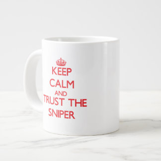 Caneca De Café Grande Mantenha a calma e confie no atirador