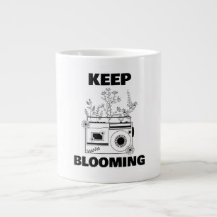 Caneca De Café Grande Mantenha Blooming Radio Wildflower Specialty Mug
