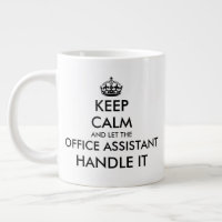 Mantenha calma e deixe o assistente do escritório 
