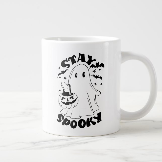 Caneca De Café Grande Mantenha fantasma fantasma (Direita)