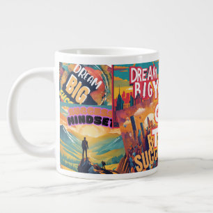 Caneca De Café Grande Mantenha-se inspirado - Designs motivacionais e de