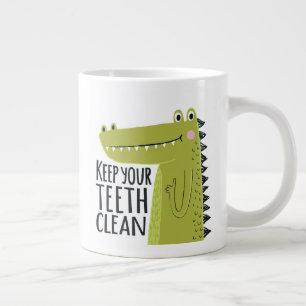 Caneca De Café Grande Mantenha seus dentes limpos