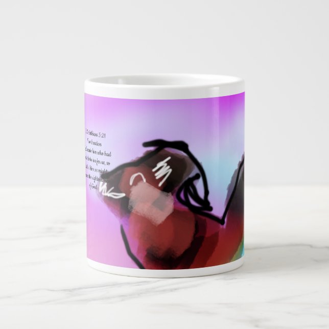 Caneca De Café Grande mão de jesus (Frente)