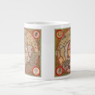 Caneca De Café Grande Mapa antigo do Polo Norte por Mercator