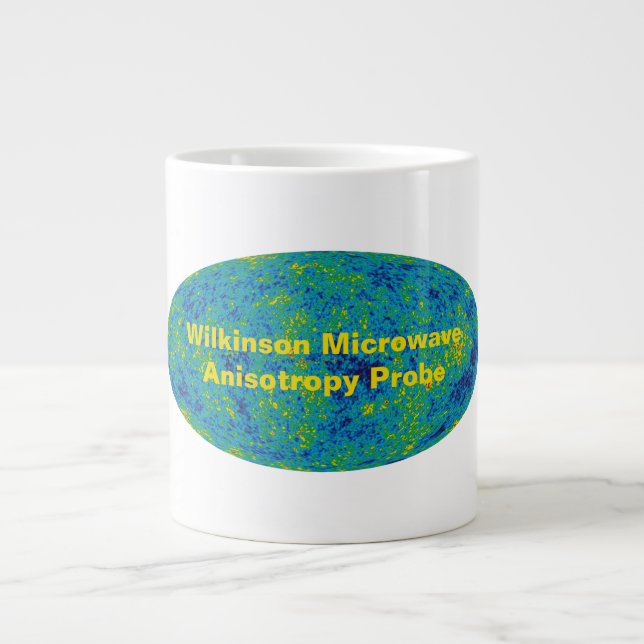 Caneca De Café Grande Mapa da Anisotropia da Sonda de Micro-ondas WMAP d (Frente)