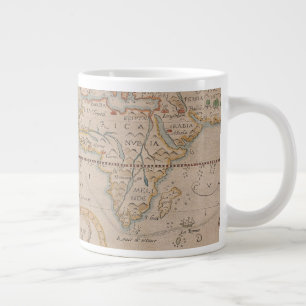 Caneca De Café Grande Mapa da Circunnavegação de Drake no Globo