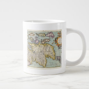 Caneca De Café Grande Mapa da Escócia Miliaria Scotia