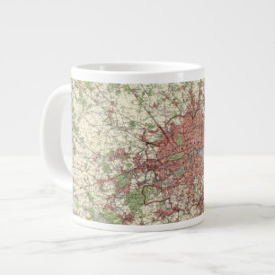 Caneca De Café Grande Mapa da Região de Londres