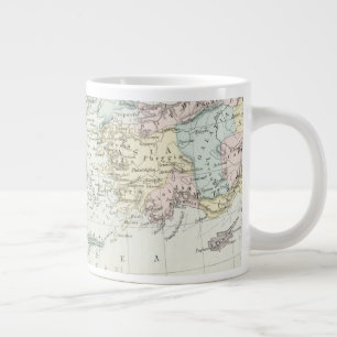 Caneca De Café Grande Mapa das Viagens Missionárias de Apostle Paul