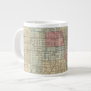 Caneca De Café Grande Mapa de Chicago por Mitchell