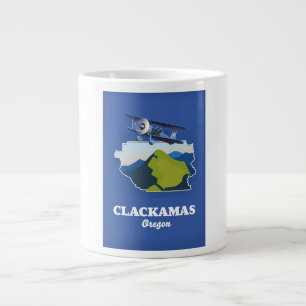 Caneca De Café Grande Mapa de Clackamas nos EUA