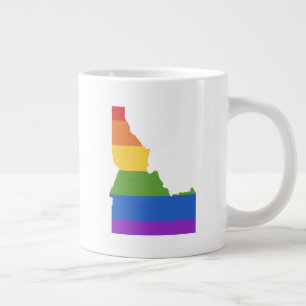 Caneca De Café Grande Mapa de Gay dos EUA  Estado de Idaho