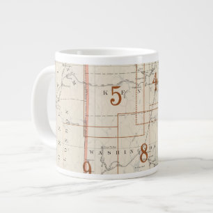 Caneca De Café Grande Mapa de índice de Rhode Island