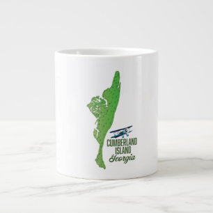 Caneca De Café Grande Mapa de Massachusetts de Nantucket