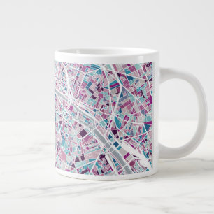 Caneca De Café Grande Mapa de Paris França