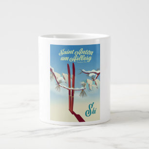 Caneca De Café Grande mapa de viagem de Mille Lacs Lake Minnesota.