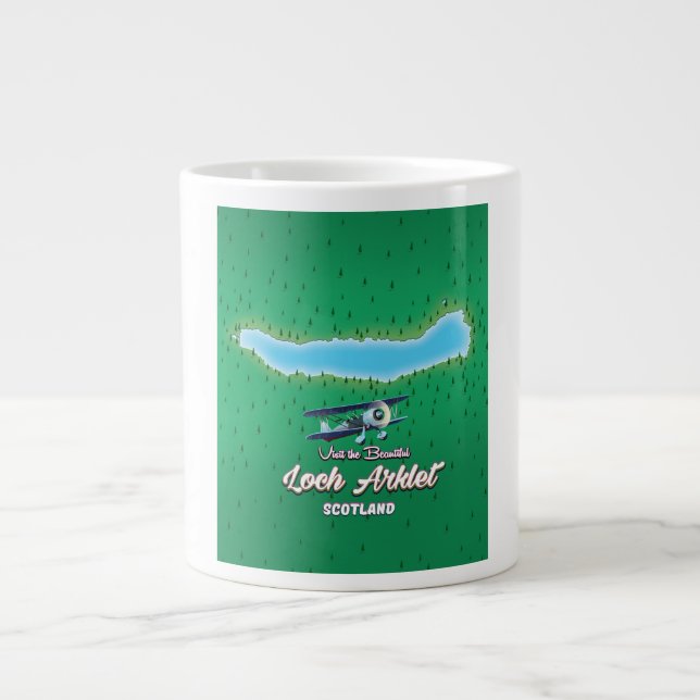 Caneca De Café Grande mapa do Arklet da Escócia (Frente)