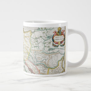 Caneca De Café Grande Mapa do Império de Carlos Magno