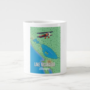 Caneca De Café Grande Mapa do Lago Nicarágua, Nicarágua
