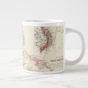 Caneca De Café Grande Mapa do Sudeste Asiático e do Norte da Austrália