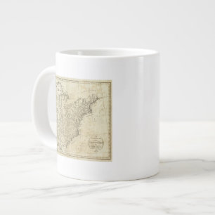 Caneca De Café Grande Mapa dos Estados Unidos da América