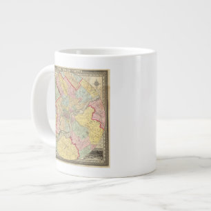 Caneca De Café Grande Mapa Em Torno Da Cidade De Filadélfia