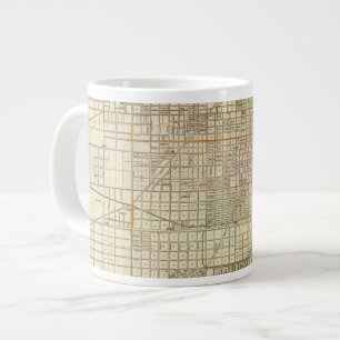 Caneca De Café Grande Mapa-guia de Chicago de Blanchard
