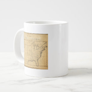 Caneca De Café Grande Mapa Infantil dos Estados Unidos