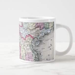 Caneca De Café Grande Mapa Mitchell Índia, Tibete, China e SE Ásia