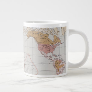 Caneca De Café Grande Mapa mostrando as línguas do mundo