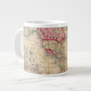 Caneca De Café Grande Mapa mundial do projeto Mercator