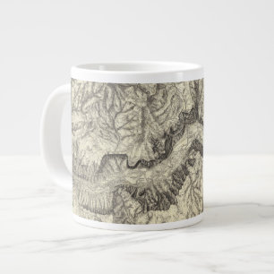 Caneca De Café Grande Mapa Topográfico do Vale do Yosemite