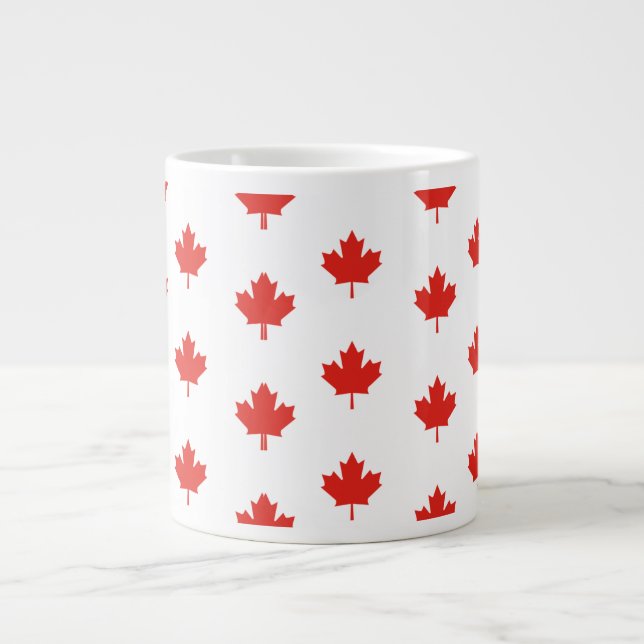 Caneca De Café Grande Maple Leaf Canada Flag Emblem-24105 (Frente)
