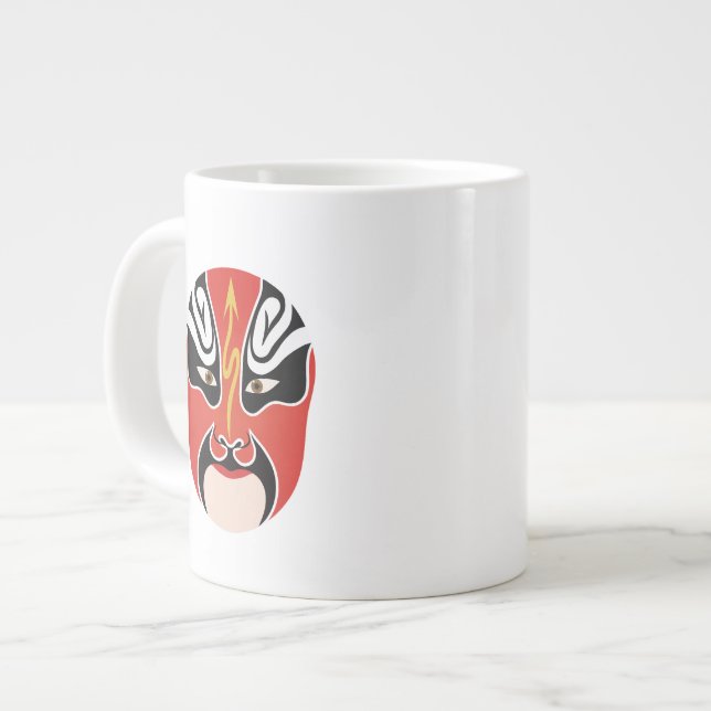 Caneca De Café Grande maquiagem de ópera de Pequim Zhang He (Frente Esquerda)