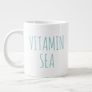 Caneca De Café Grande "Mar de Vitamina" Simples Farmhouse Moderna