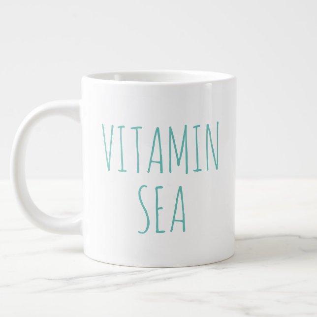 Caneca De Café Grande "Mar de Vitamina" Simples Farmhouse Moderna (Esquerda)