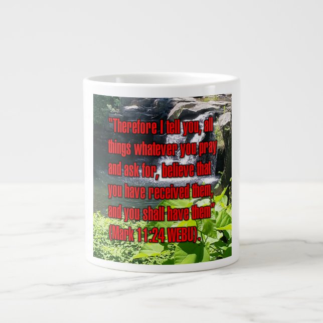 Caneca De Café Grande Marcos 11:24 WEBU Mug (Frente)