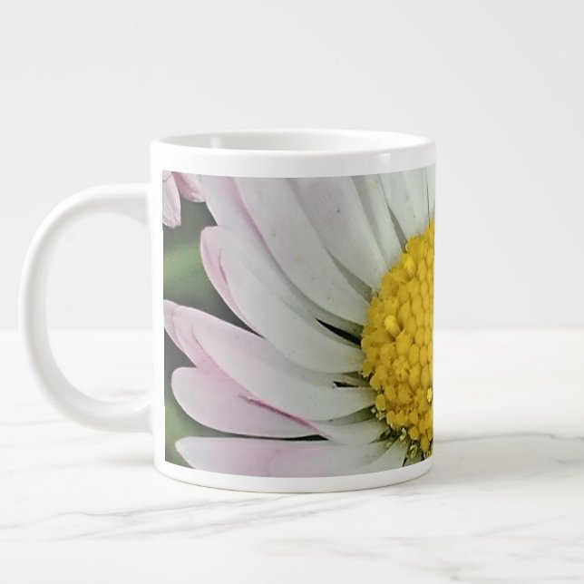 Caneca De Café Grande Margarida branca bonita (Esquerda)
