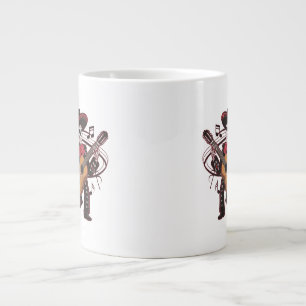 Caneca De Café Grande Mariachi Skeleton Groove