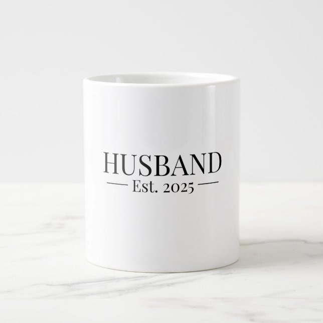 Caneca De Café Grande Marido Estabelecido 2025 (Frente)