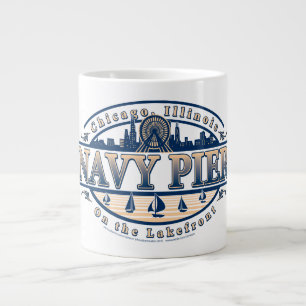 Caneca De Café Grande Marinho Pier Chicago