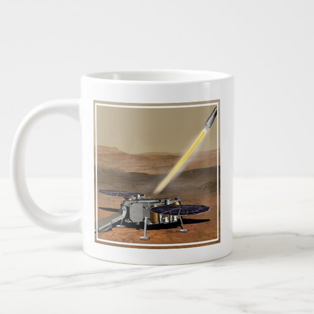 Caneca De Café Grande Mars Ascent Vehicle Lançado De Marte. (Esquerda)