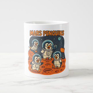 Caneca De Café Grande Mars Penguins, uma série de espaços em animais eng