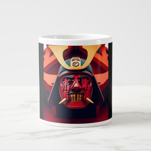 Caneca De Café Grande Máscara de samurai (Frente)